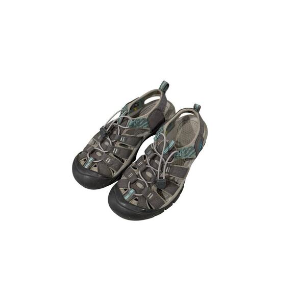Keen Newport H2 Waterfront Sandal Women 8.5 Steel Grey Blue Turquoise Fisherman - Picture 1 of 7